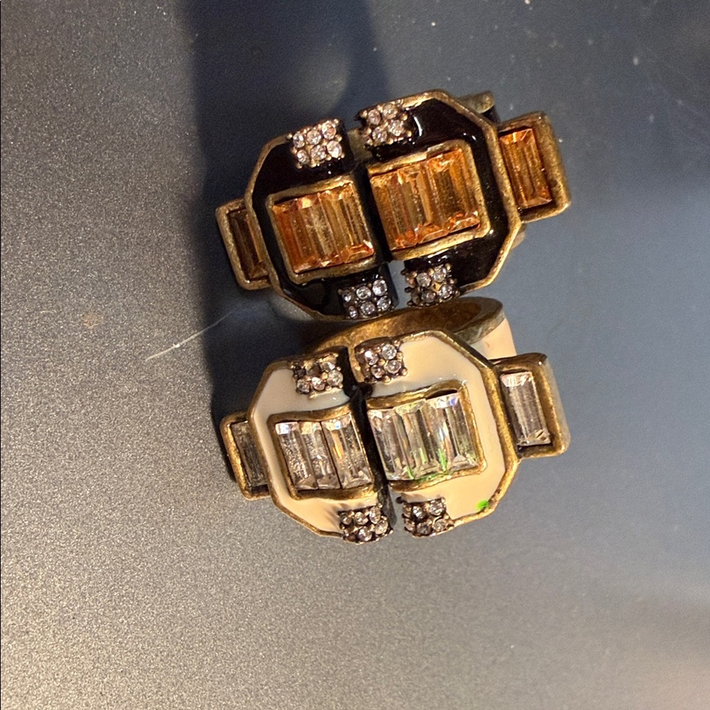Lia Sophia Gold and Black Rings